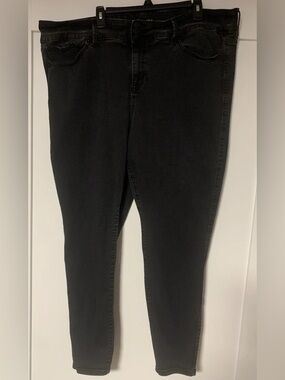 Torrid Women's 26 Extra Tall Stretch Denim Jeggings- Dark Wash/Gray black